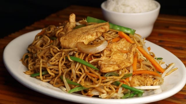 Lunchbox # 7 - Chicken Lo Mein and Sweet & Sour Chicken.